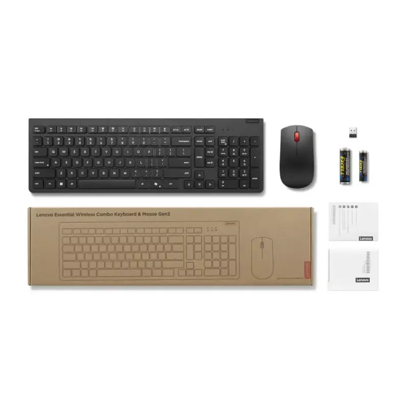 Lenovo 4X31R64497 Tastatur Maus enthalten Büro RF Wireless Nordisch Schwarz