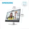 HP E27m G4 QHD USB-C Conferencing Monitor, 68.6 cm (27 Zoll), 2560 x 1440 Pixel, Quad HD, LCD, 5 ms, Schwarz, Silber