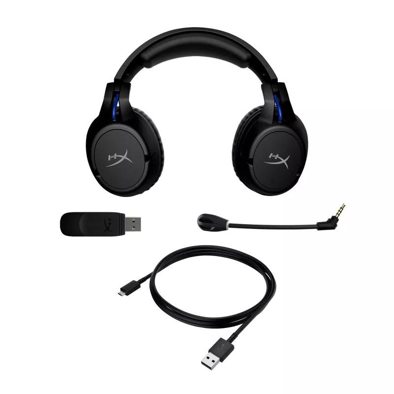 HyperX Cloud Flight - Kabelloses Gaming-Headset (Schwarz-Blau) - PS5-PS4