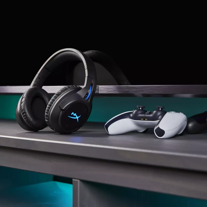 HyperX Cloud Flight - Kabelloses Gaming-Headset (Schwarz-Blau) - PS5-PS4