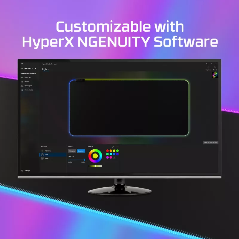HyperX Pulsefire Mat - RGB Gaming-Mauspad - Stoff (XL)