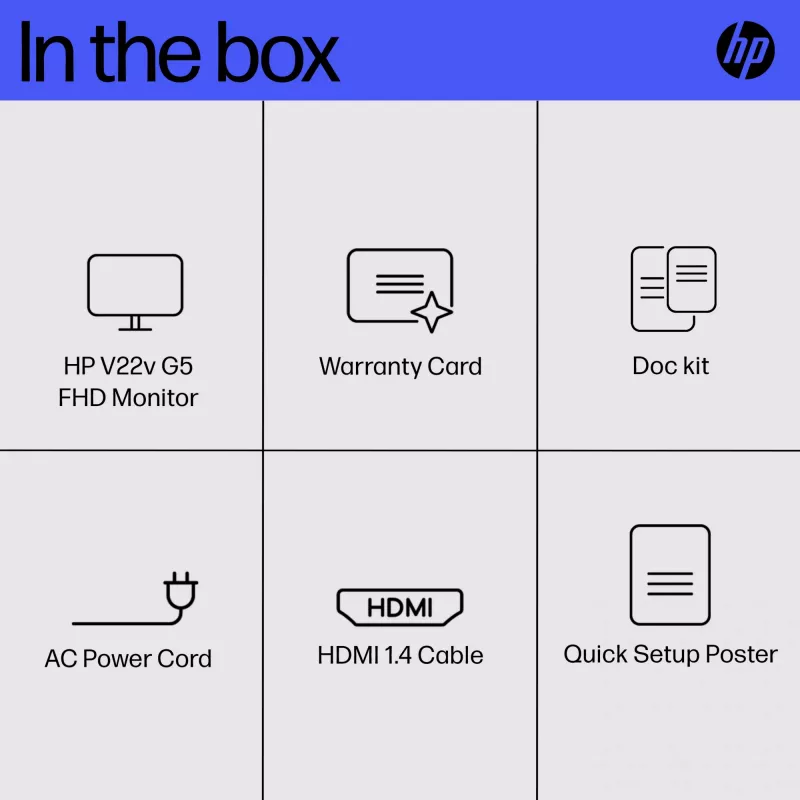 Monitor HP V22v G5 54,5 cm (21,4 Zoll) Full HD 1920 x 1080