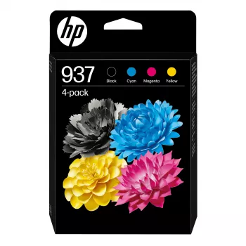 Tintenpatronen HP 937 CMYK 4er-Pack Schwarz Cyan Magenta Gelb