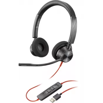 HP Poly Poly Schwarzwire 3320 USB-A Headset, Kabelgebunden, Büro/Callcenter, 130 g, Headset, Schwarz