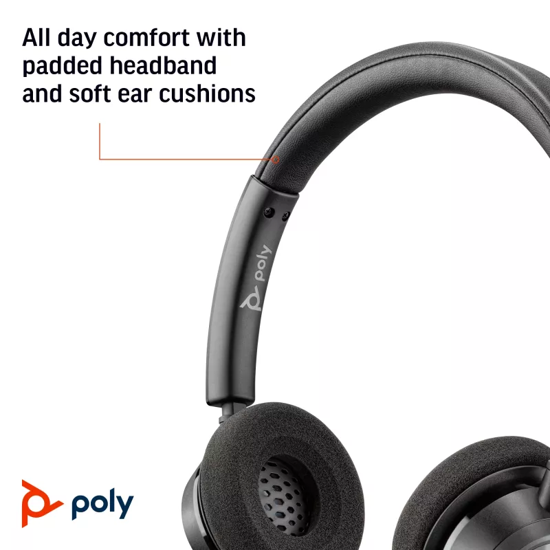 HP Poly Poly Schwarzwire 3320 USB-A Headset, Kabelgebunden, Büro/Callcenter, 130 g, Headset, Schwarz