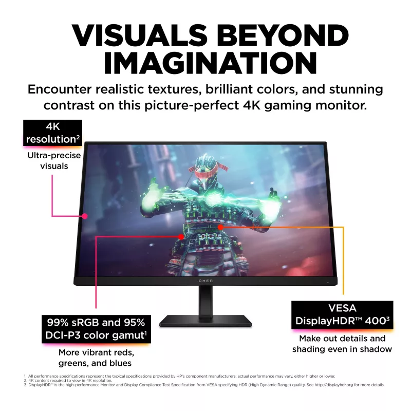 OMEN by HP 27 Zoll UHD 144Hz Gaming-Monitor – OMEN 27k