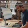 HP 965 Ergonomic Wireless Tastatur, Full-size (100%), Wireless, RF Wireless + Bluetooth, Membrane, Schwarz