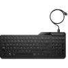 HP 405 Multi-Device kabelgebundene Tastatur mit Hintergrundbeleuchtung, Full-Size (100 %), kabelgebunden, USB, Membran, Schwarz