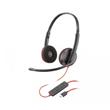 Headset POLY Schwarzwire C3220 Stereo USB-C mit Tragetasche