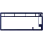 Mechanische Tastatur KINGSTON HyperX Alloy Rise 75 Top Plate Navy Blue (Modell 85U15AA)