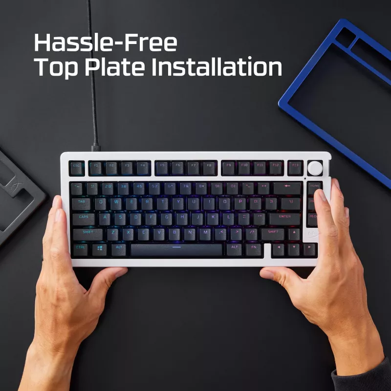 Mechanische Tastatur KINGSTON HyperX Alloy Rise 75 Top Plate Navy Blue (Modell 85U15AA)