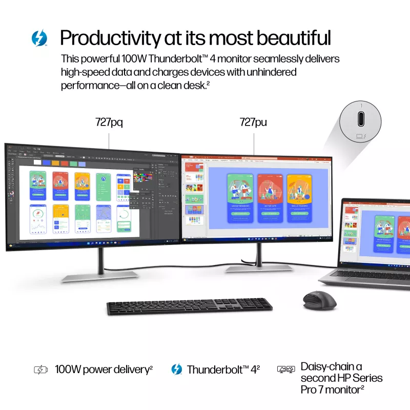HP Series 7 Pro 27 Zoll QHD Thunderbolt 4 Monitor – 727pu