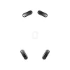 Mausfüße HP HyperX Glass Skates, PTFE auf gehärtetem Glas, 7,7×21,2×0,8 mm, weiß (Paar)