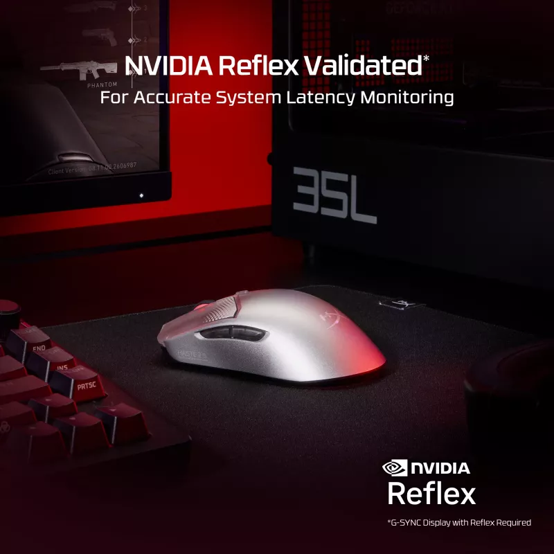 HyperX Pulsefire Haste 2 S Silver Wireless Gaming-Maus