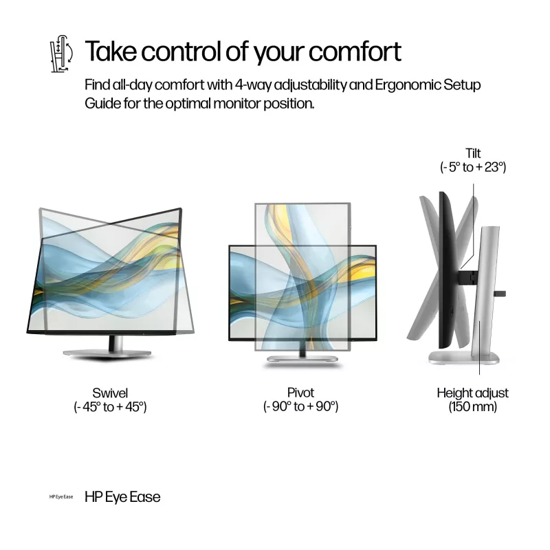 HP Series 5 Pro 24 Zoll WUXGA Monitor – 524pn, 61 cm (24 Zoll), 1920 x 1200 Pixel, WUXGA, LCD, 5 ms, Schwarz