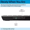 HP 720 Multi-Device Wiederaufladbare drahtlose Tastatur, Full-size (100%), Drahtlos, USB + Bluetooth, Mechanisch, QWERTY, Schwarz