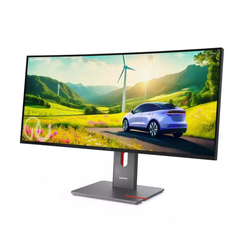 Computer-Monitor Lenovo ThinkVision P34WD-40 34 Zoll (86,4 cm) Curved IPS 3440×1440 WQHD 6 ms USB-C, Lautsprecher, VESA, Schwarz