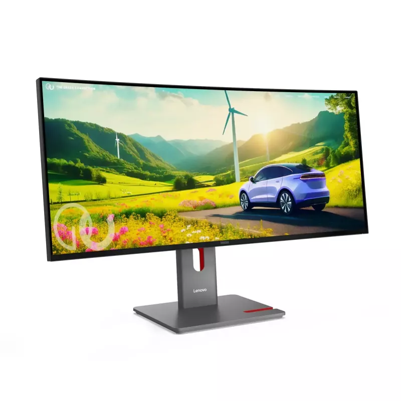 Computer-Monitor Lenovo ThinkVision P34WD-40 34 Zoll (86,4 cm) Curved IPS 3440×1440 WQHD 6 ms USB-C, Lautsprecher, VESA, Schwarz