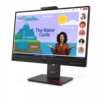 Lenovo ThinkVision T24D-4v Monitor, 60.5 cm (23.8 inch), 1920 x 1080 Pixel, Full HD, LED, 6 ms, Schwarz