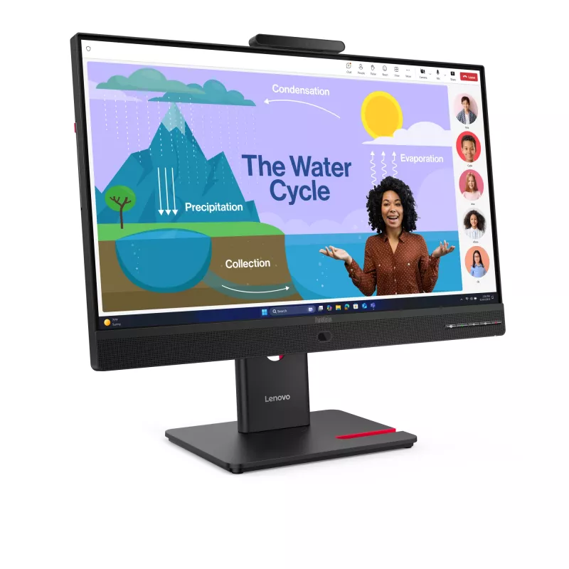 Lenovo ThinkVision T24D-4v Monitor, 60.5 cm (23.8 inch), 1920 x 1080 Pixel, Full HD, LED, 6 ms, Schwarz