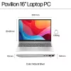 HP Pavilion 16-ag0009na AMD Ryzen™ 5 8540U Laptop 40,6 cm (16 Zoll) Touchscreen 2K 8 GB LPDDR5-SDRAM Wi-Fi 6 (802.11ax) Windows 11 Home Blau (generalüberholt)