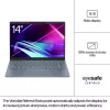 HP Pavilion Plus 14-ew1006na Intel Core Ultra 5 125H Laptop 35,6 cm (14 Zoll) WQXGA 16 GB LPDDR5x-SDRAM 512 GB SSD Wi-Fi 6E (802.11ax) Windows 11 Home AI PC Silber (generalüberholt)