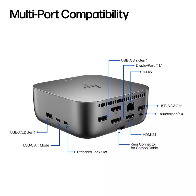 Dockingstation HP Thunderbolt 4 100W G6 kabelgebundene Konnektivität 5K Ultra HD