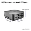 Dockingstation HP Thunderbolt 4 100W G6 kabelgebundene Konnektivität 5K Ultra HD