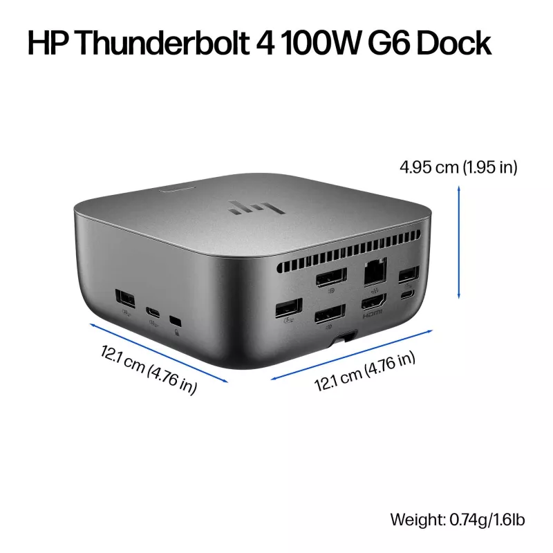 Dockingstation HP Thunderbolt 4 100W G6 kabelgebundene Konnektivität 5K Ultra HD