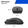 Kabellose Maus HP 405 Quiet — beidhändig, Optisch 1200 DPI, RF Wireless + Bluetooth, 5 Tasten, batteriebetrieben, schwarz