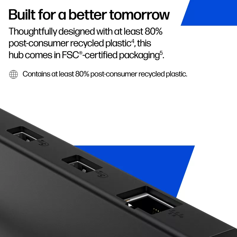 HP Portable USB-C Hub, Vietnam, Business, Forest Stewardship Council (FSC), 119,6 mm, 39,9 mm, 14,9 mm