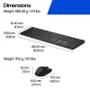 Tastatur- und Maus-Set HP 495C — Kabellose Full-Size-Tastatur, Multi-Device-Maus, USB/RF/Bluetooth, schwarz