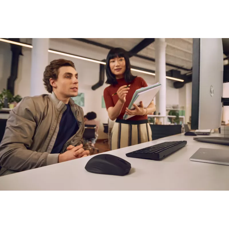 HP 495K Multi-Device Dual-Mode-Tastatur, Full-Size (100 %), kabellos, USB + Bluetooth, Schwarz