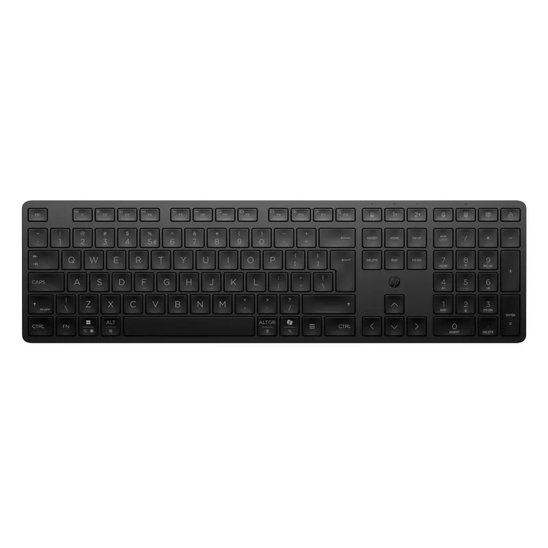 HP 495K Multi-Device Dual-Mode-Tastatur, Full-Size (100 %), kabellos, USB + Bluetooth, Schwarz