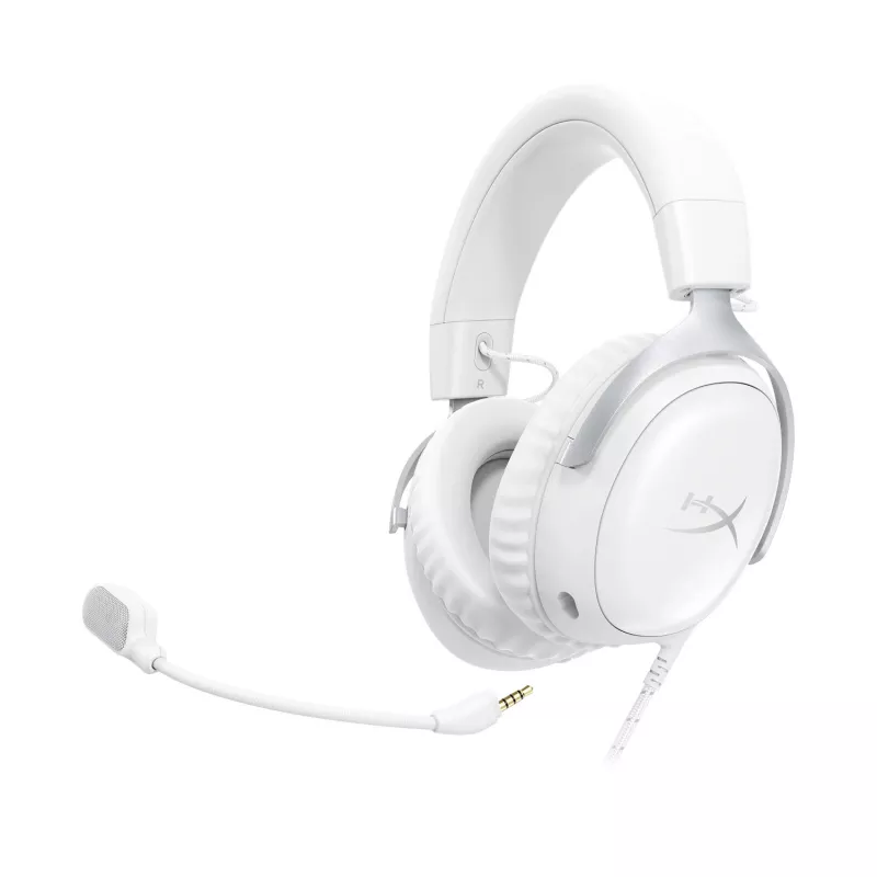 HyperX Cloud III - Gaming-Headset (Weiß), Weiß, China, Thailand, Circumaural, Geschlossen, 155 mm, 86,7 mm