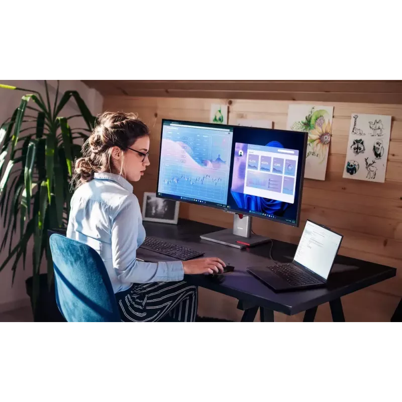Monitor Lenovo ThinkVision P40WD-40 100,8 cm (39,7″) WUHD 5120x2160 LCD 21:9 6 ms USB-Hub Lautsprecher höhenverstellbar VESA