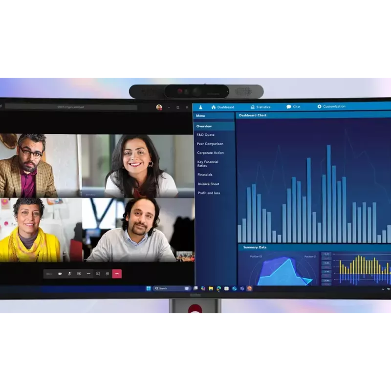 Monitor Lenovo ThinkVision P40WD-40 100,8 cm (39,7″) WUHD 5120x2160 LCD 21:9 6 ms USB-Hub Lautsprecher höhenverstellbar VESA