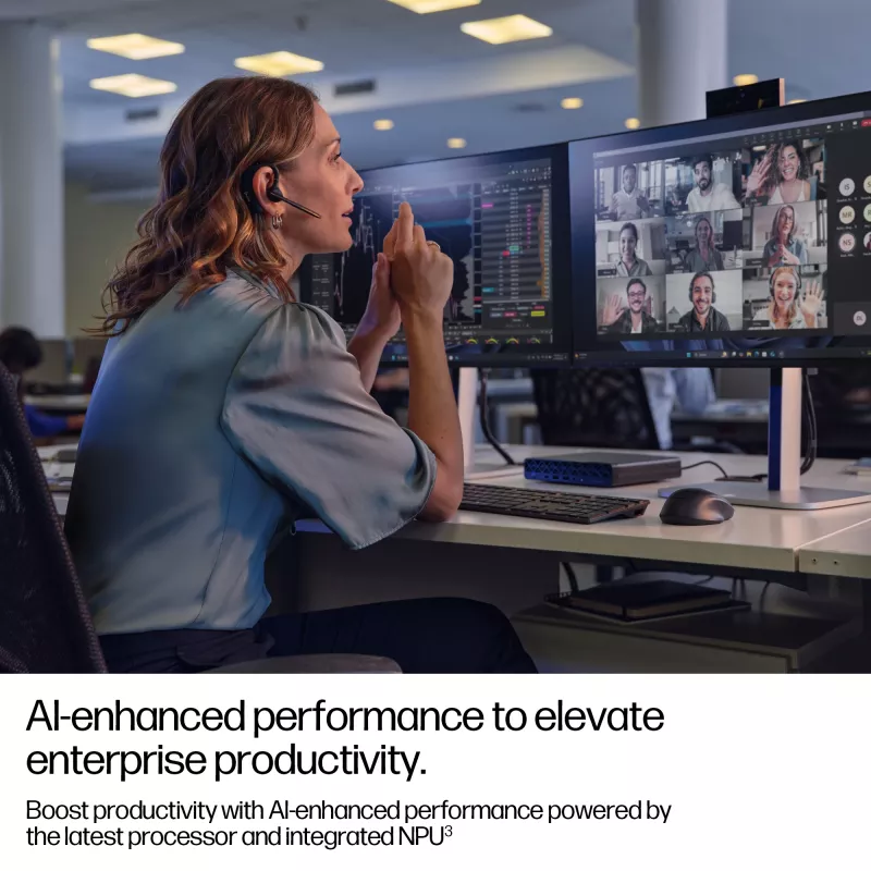 Mini PC HP EliteDesk 8 Mini G1i AI — Intel Core Ultra 7 265T, 16 GB DDR5, 1 TB SSD, Windows 11 Pro, Schwarz