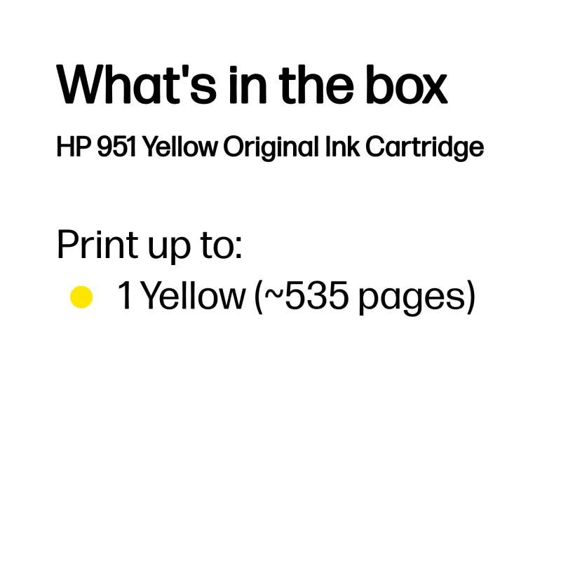 HP 951 Gelb Original Druckerpatrone, Gelb, 1 Stk., 535 Seiten