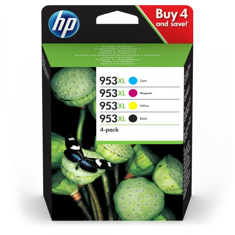 HP 953XL Tintenpatrone Original High (XL) Yield Schwarz, Cyan, Magenta, Gelb