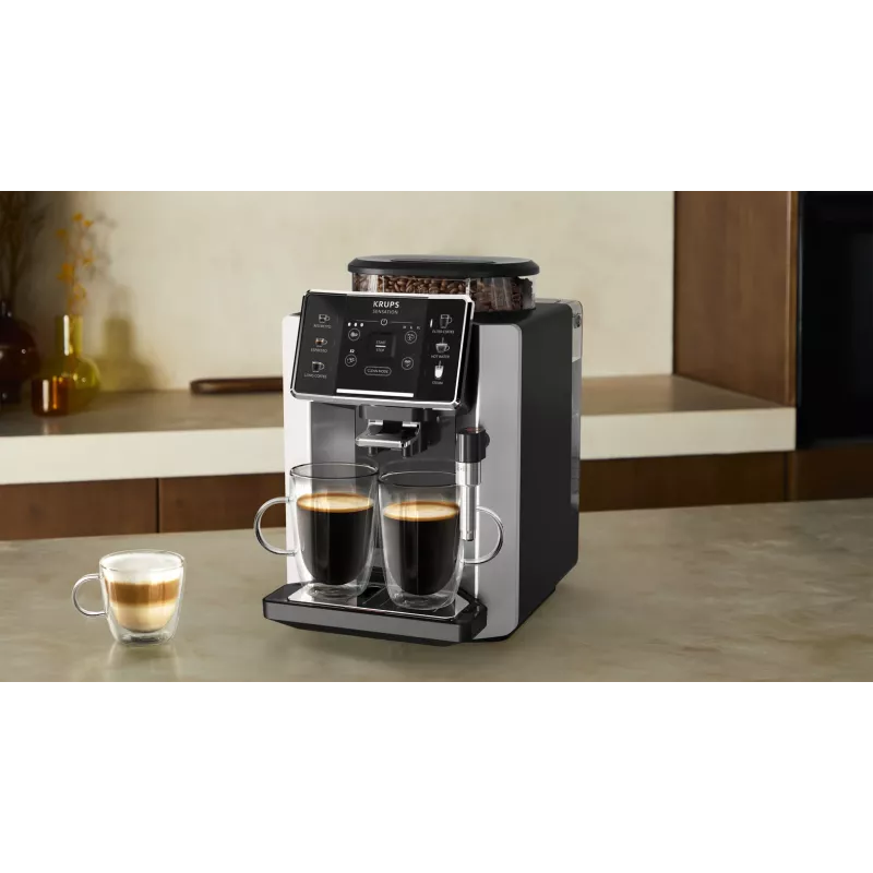 Espressomaschine KRUPS Sensation EA910E — vollautomatisch, 1,7 l Wassertank, integriertes Mahlwerk, 2 Ausläufe, 1450 W