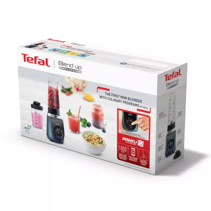 Tefal Blend Up BL19H4F0 Mixer 0,85 L Standmixer 1000 W Blau, Transparent