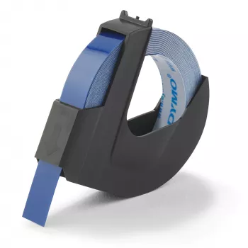 DYMO Authentic Embossing Label Tape | 9 mm x 3 m roll | White Print on Blue | Self-Adhesive | für Embossing-Prägegeräte | 1 Stück