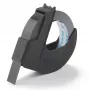 DYMO Authentic Embossing Label Tape | 9 mm x 3 m Rolle | Weißer Druck auf Schwarz | Selbstklebend | für Prägegeräte | 1 Stück