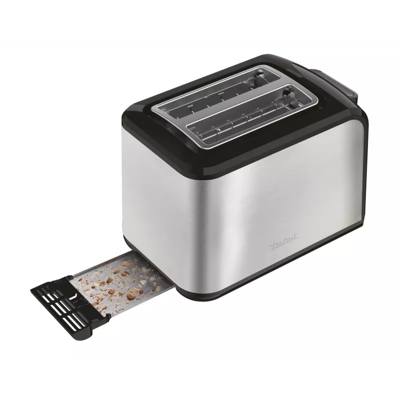 Tefal Express TT410D Toaster 7 2 Scheiben 850 W Schwarz, Edelstahl