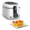 Fritteuse Tefal Super Uno FR3101 – Einzel, 1800 W, 1,5 kg Frittierkapazität, 2,2 l Öl, schwarz/weiß