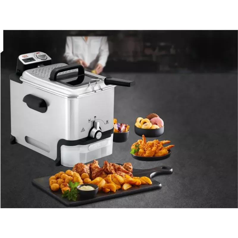 Tefal FR8041 Fritteuse Single 3,5 L Standgerät 2300 W Fritteuse Silber