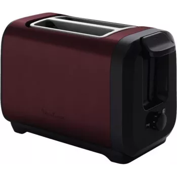 Toaster MOULINEX LT5S05E0 — 2 Scheiben, 1300 W, Edelstahlgehäuse, schwarz/rot