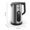 Tefal Selection KI871DE0 Wasserkocher 1,7 l 1500 W Schwarz, Edelstahl