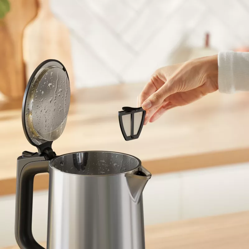 Tefal Selection KI871DE0 Wasserkocher 1,7 l 1500 W Schwarz, Edelstahl